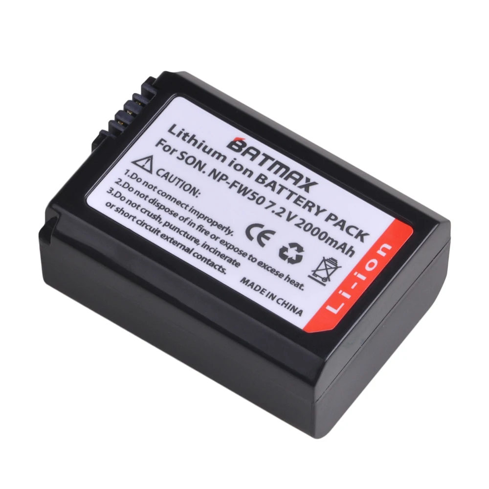 Batmax 1 шт. NP FW50 NPFW50 fw50 Батарея для sony Alpha a6500 a6300 a7 7R a7R II a7II NEX 3 3N 5|Цифровые