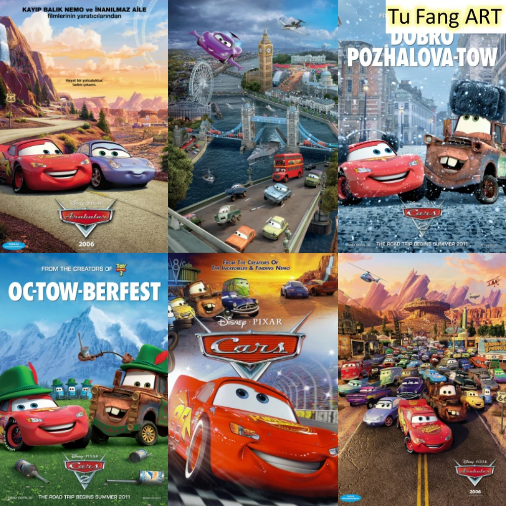 

Disney Car Mobilization Movie Wall Art Canvas Painting Nordic Posters and Prints Wall Pictures for Living Kids Home Decoration