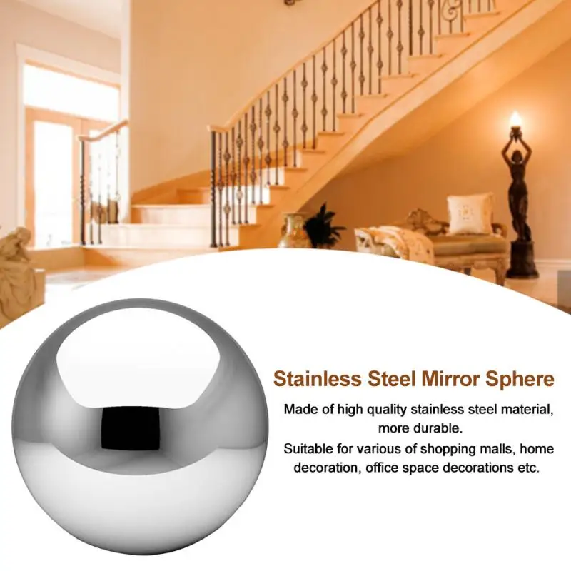 Блестящий зеркальный шар украшение для рукоделия блестящее из нержавеющей стали