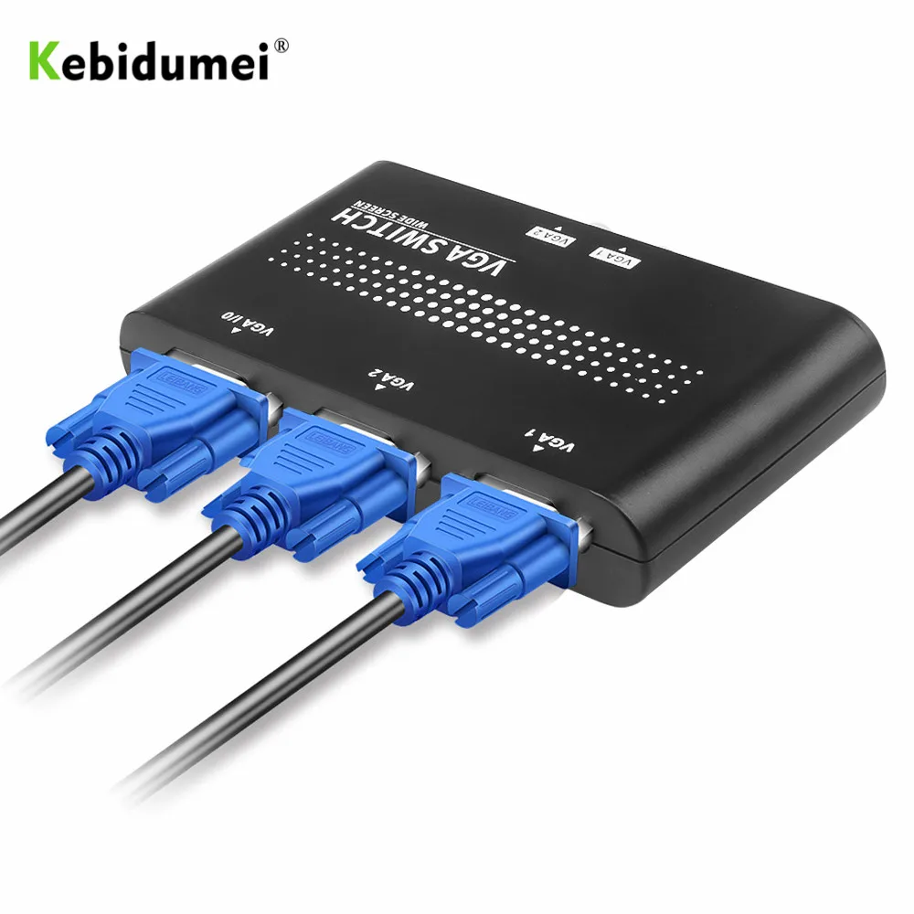 Ручной переключатель Kebidumei VGA/SVGA оригинальный 2 в 1 для жк пк оптовая продажа новое