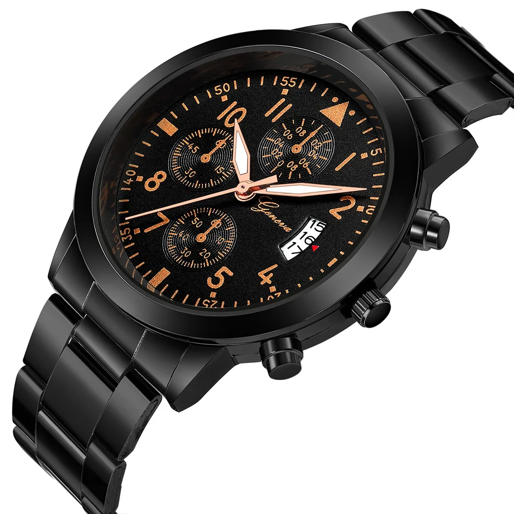 Лидер продаж Модные Для мужчин спортивные часы кварцевые с полным календарем s