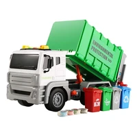 1 set of trash truck garbage sorter toys birthday gift environmental truck friction pull back truck for kids home