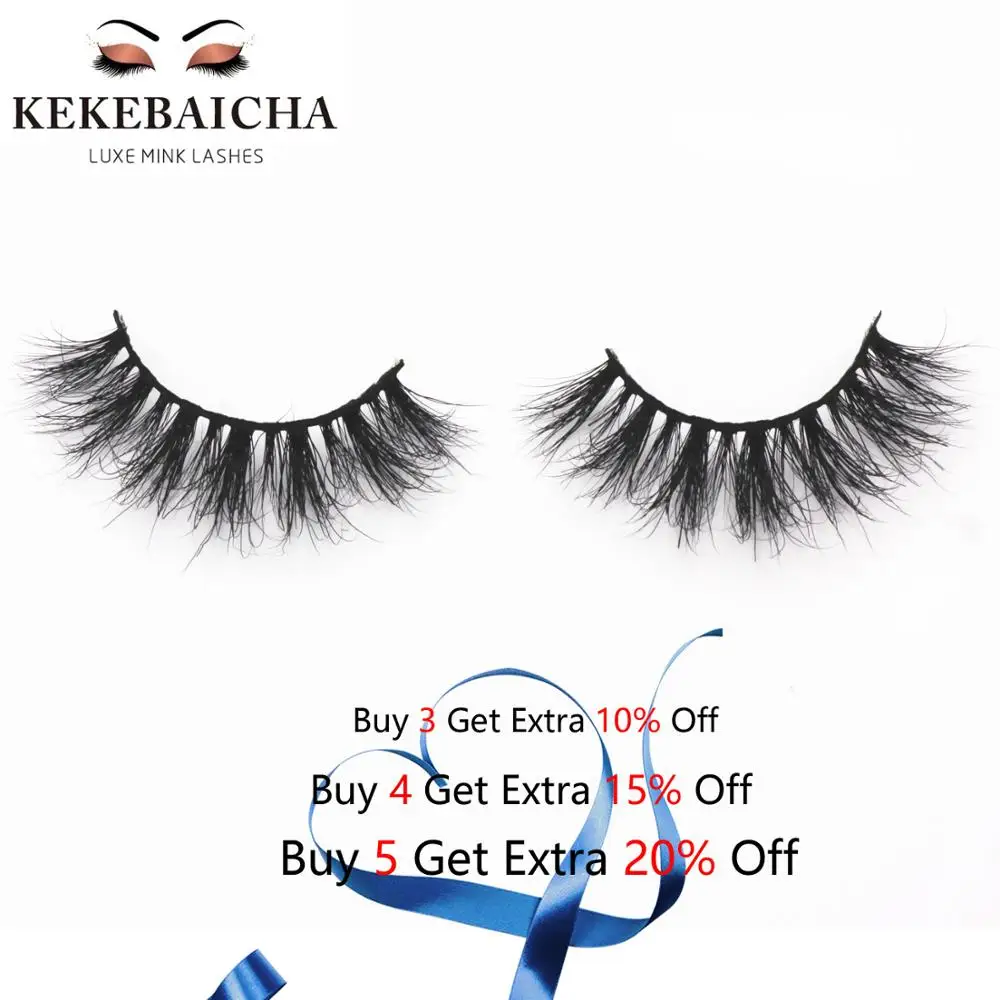 KEKEBAICHA норковые ресницы 3d толстые ресница ручной работы пушистый светильник