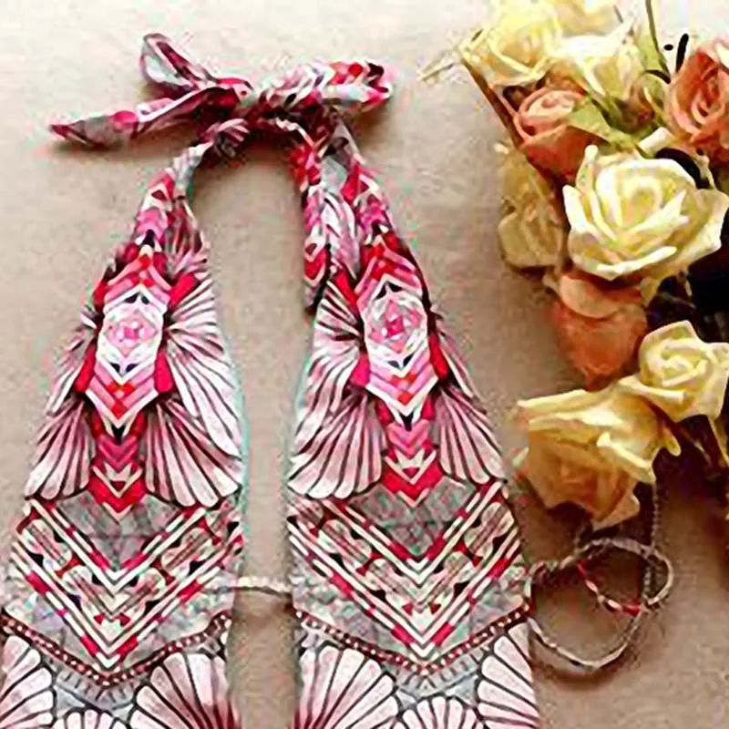 

Shuizhamou Summer New V Neck Bikini Retro High Waist Design Unique Full One Piece Woman Flower Swimsuits Brand Sexy Beachwear