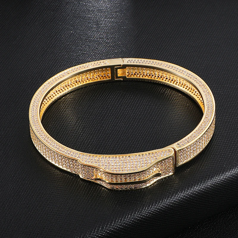 Хип хоп мужской Iced Out тяжелый кубический циркон личность микро проложили Bling CZ браслет для мужчин женщин рэппер ювелирные изделия