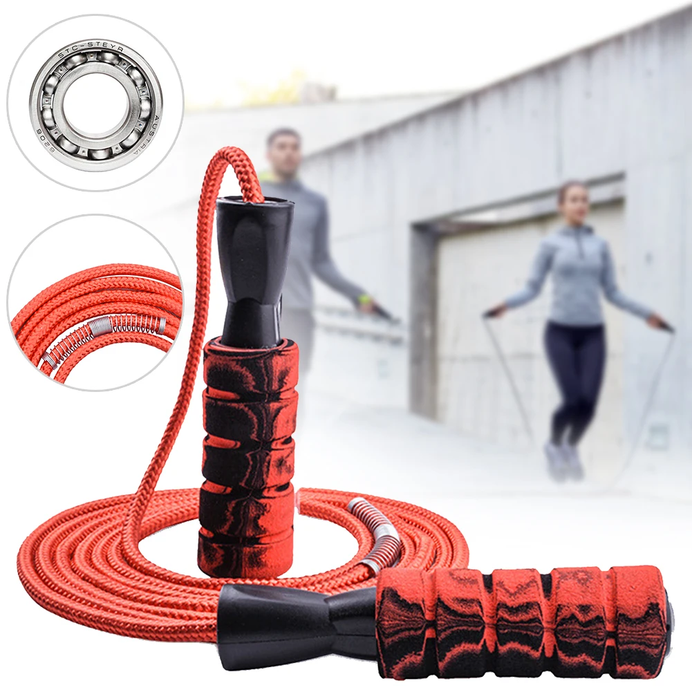 

Speed Jump Rope Crossfit Excercise Skipping Ropes with Tangle-Free Bearings Anti-Skid Foam Grip Gym Home Fitness Equipment