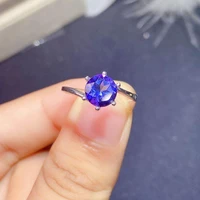 natural tanzanite color topaz rings for women 77mm 925 sterling silver fine jewellery gemstone birthstone gift yf145
