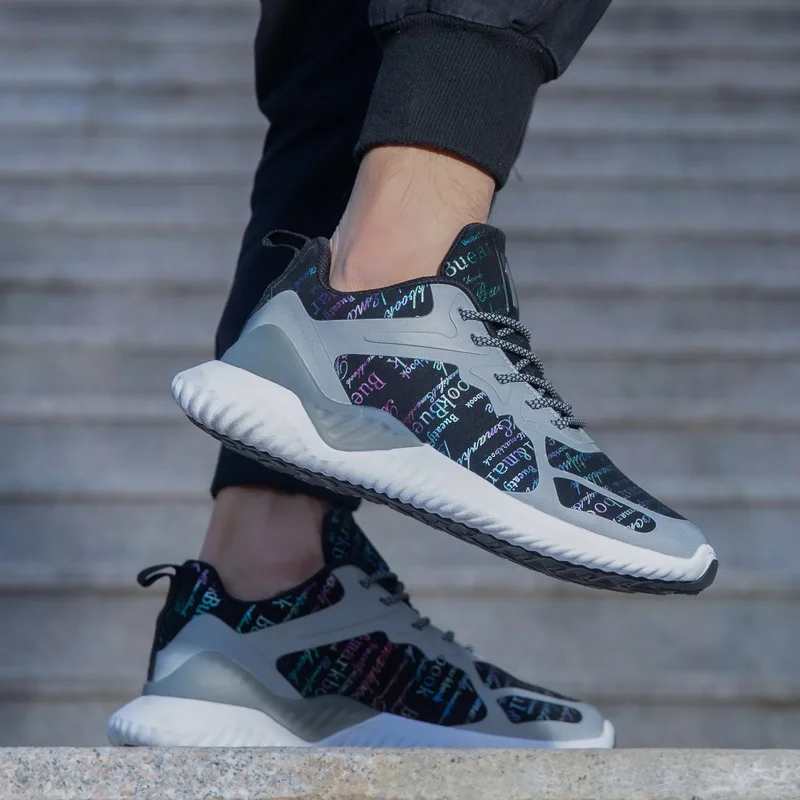 Новинка 2019 светоотражающая зимняя спортивная обувь для мужчин дышащие бархатные