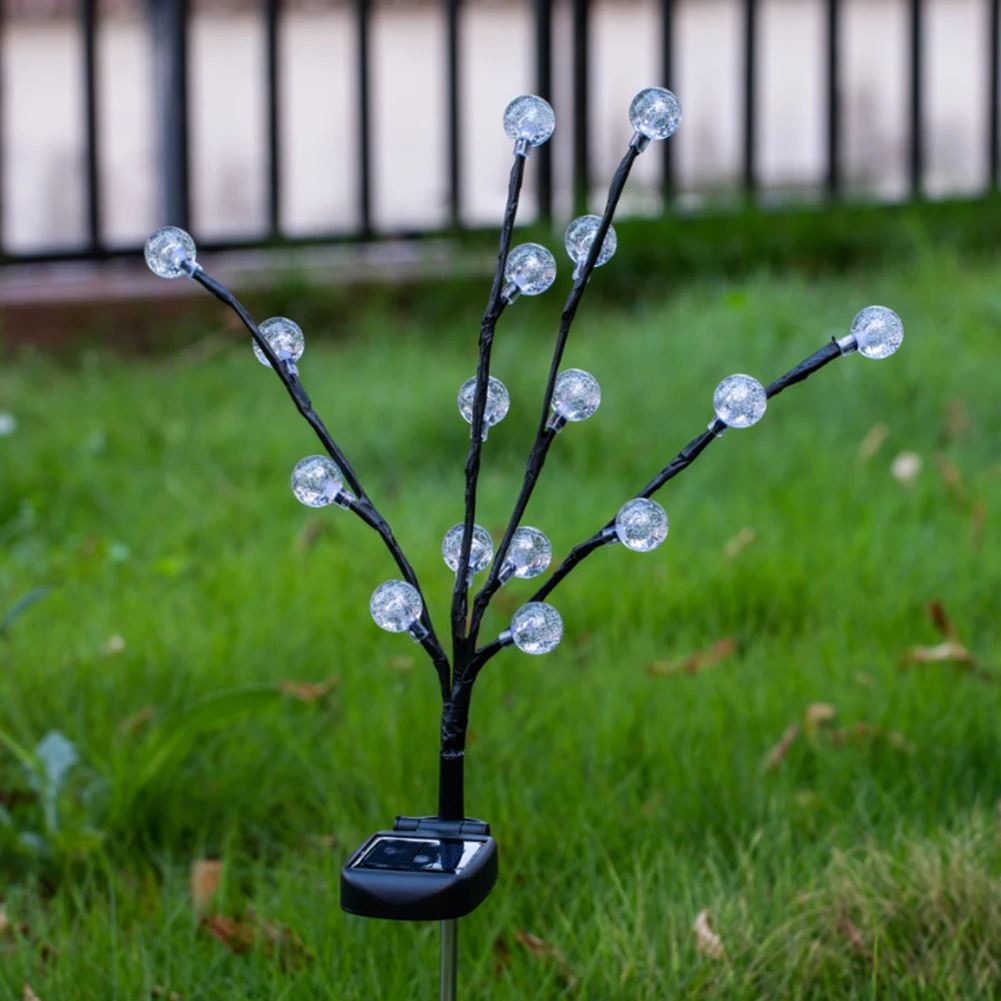 

Lawn Gift Art Craft Garden Decor Home 16 LED 4 Colors Tree Shape Waterproof Bubble Ball Solar Lamp DIY Induction Easy Install