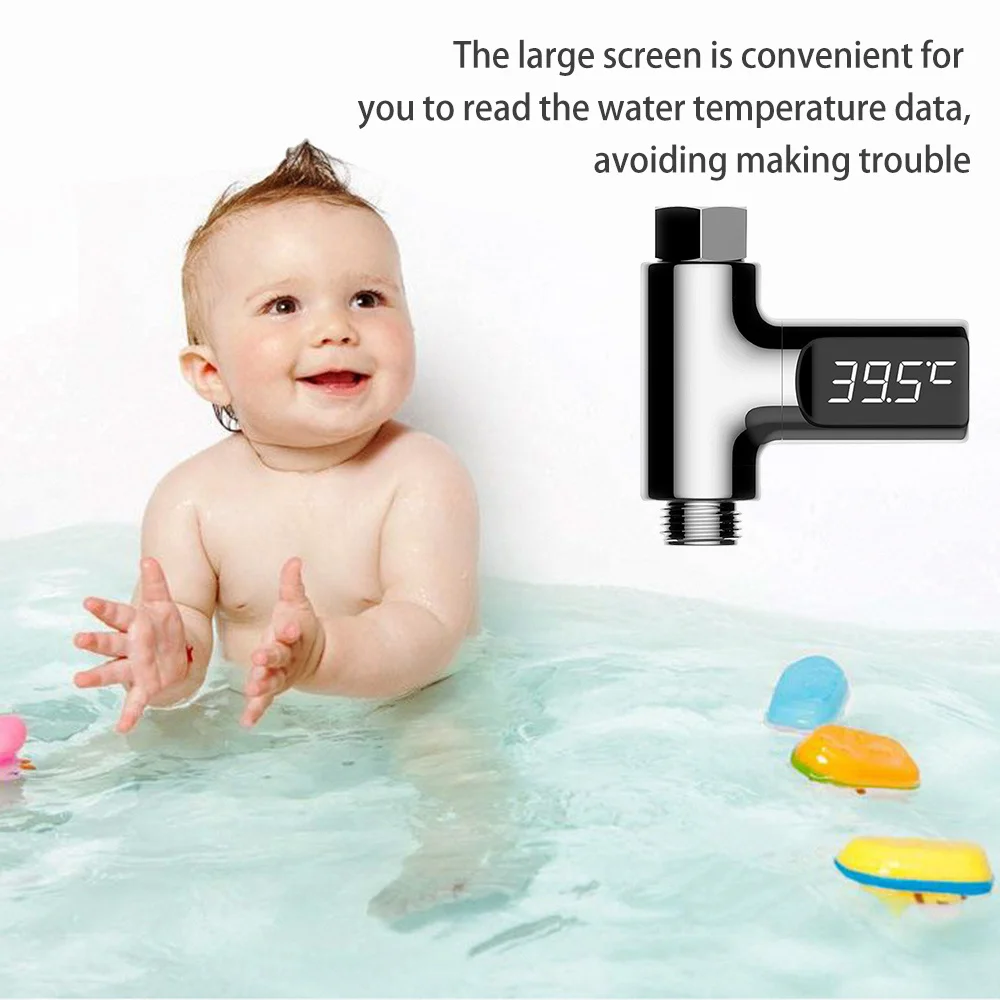 

Shower Thermometer Shower Head Water Thermometer Digital LED Children Bathing Thermometer Kitchen Bathroom Faucet Accessories