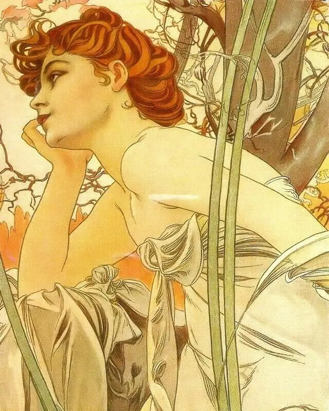 

ALPHONSE MUCHA FINE ART PRINT SILK POSTER Decorative painting 24x36inch