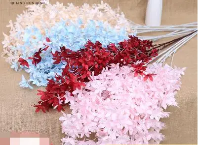Beste Oncidium Kunstbloem Bruiloft Zijden Bloem Dansen Orchidee Lila Bruiloft Hal Decoratie Hotel Decoratieve Bloem Plafond Flow