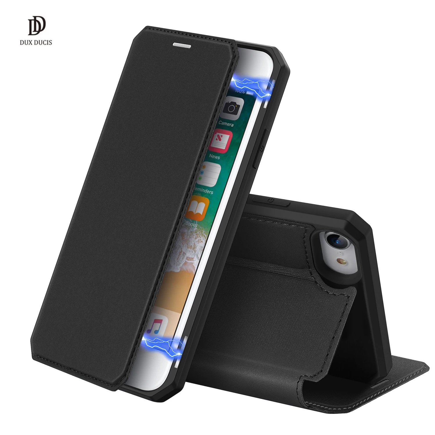 

For iPhone 8 Case Flip Cover 360° Real Full Protection DUX DUCIS Skin X Luxury Leather Wallet Case Magnetic Closure
