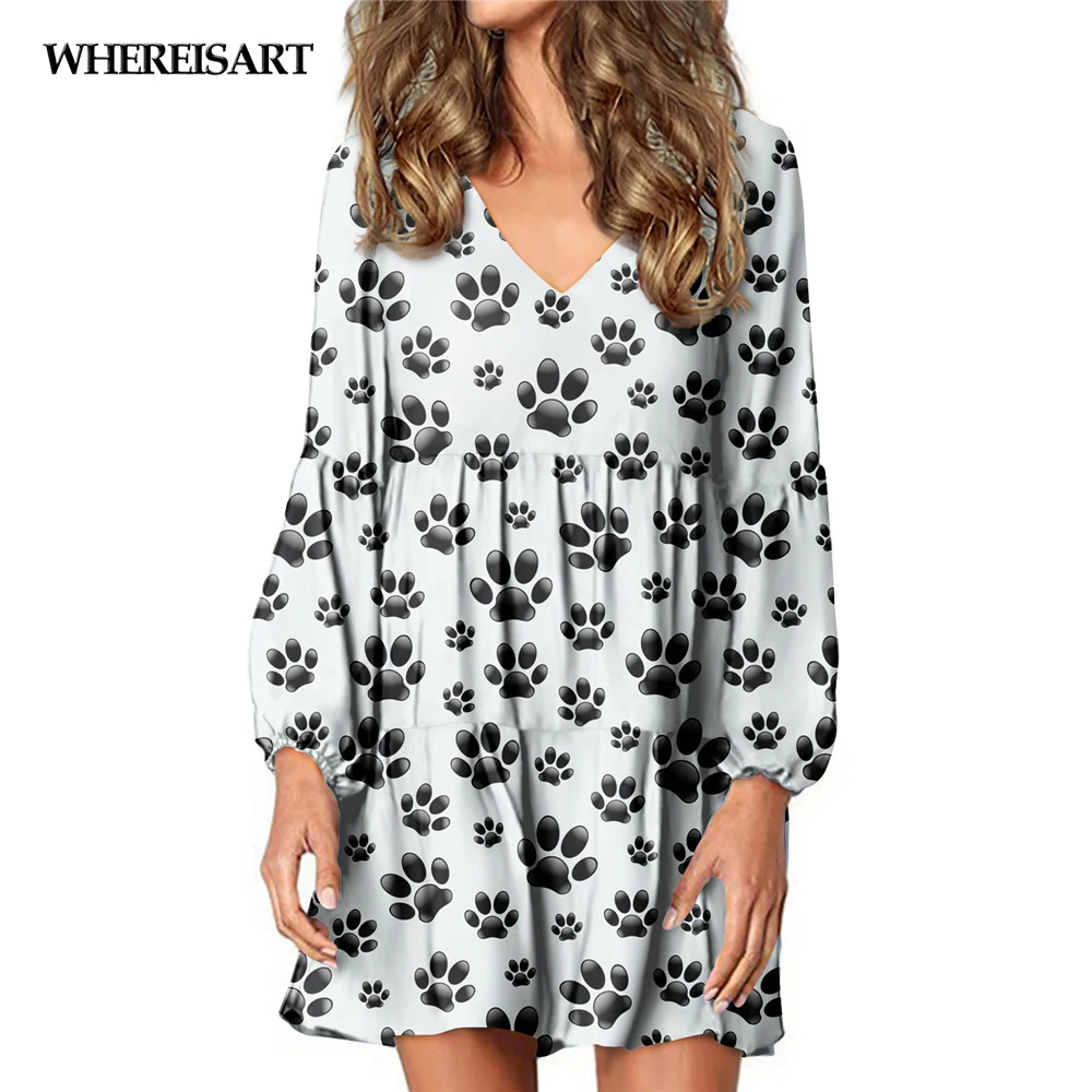 WHEREISART женская блузка с v образным вырезом свободная свободное платье милым