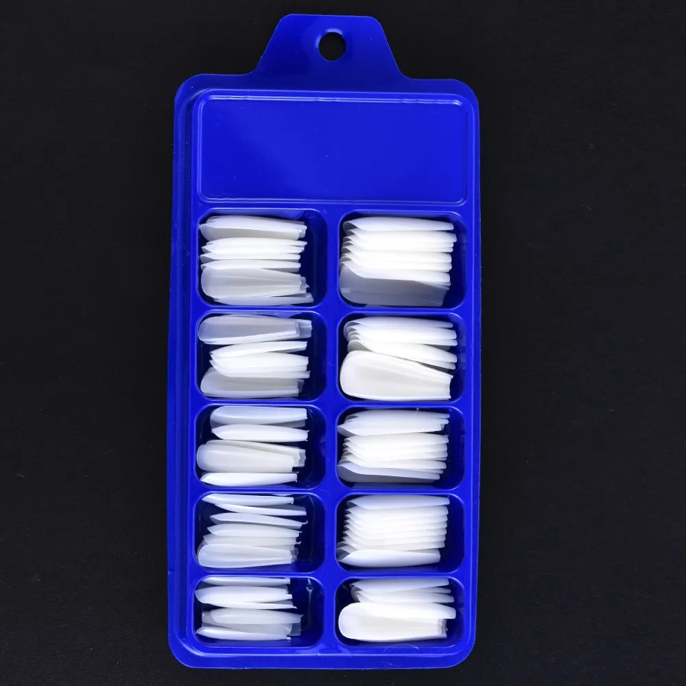 

100Pcs Natural White French False Nail Tips Ballerina Full Cover Long Coffin Fake Nails Art Manicure Tools Artificial Fake Nails