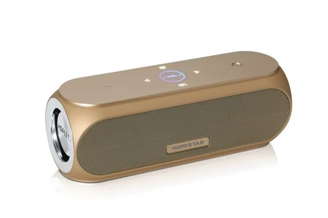 H19 gold speaker HOPESTAR H19 NFC Touch pad bluetooth динамик уличный портативный беспроводной мини-стереоколонка шокирующий сабвуфер Колонка power bank - Цвет: H19 gold speaker