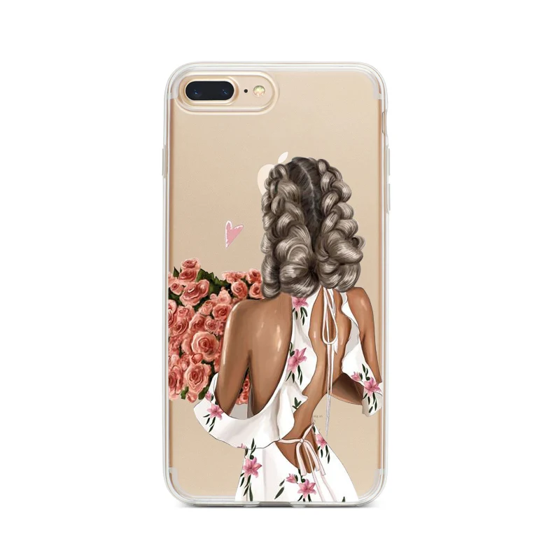 Мягкий чехол для телефона с красивым изображением девушки женщины лето светло