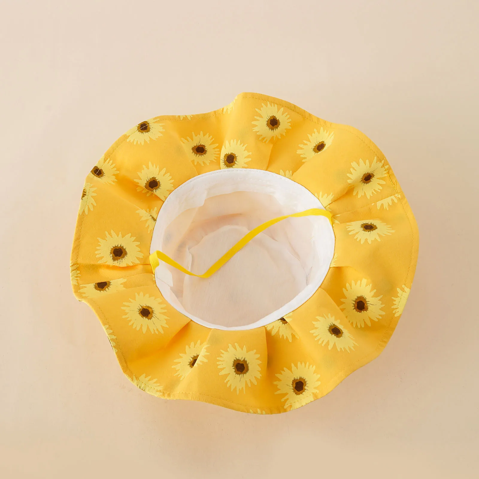 

Toddler Kids Summer Hat Flowers Print Outdoor Children UV-proof Sun Beach Cap fluffy bucket hat vissershoed