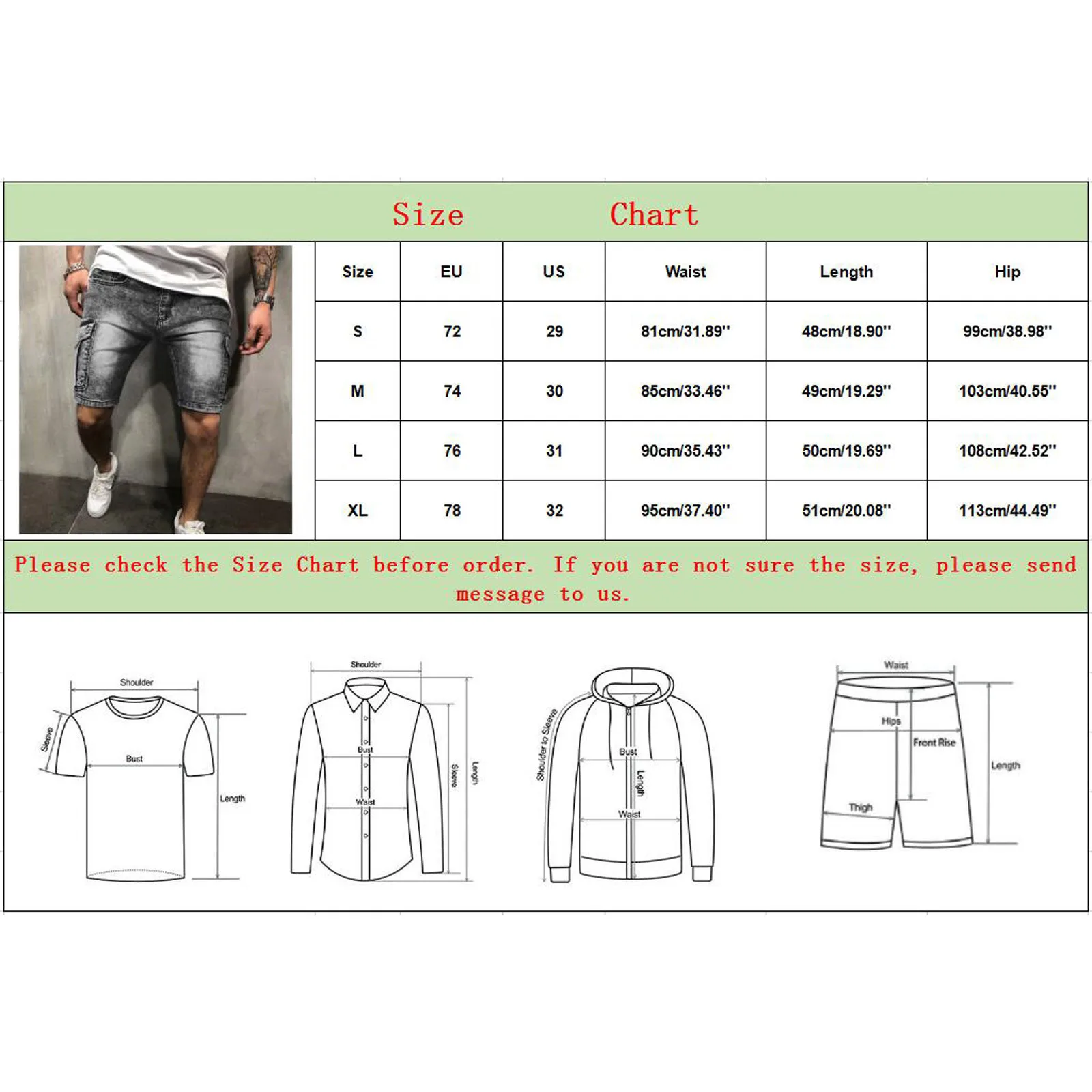 

Mens Pocket Denim Shorts Summer Stretchy Gradient Comfortable men jeans pantalones hombre Casual black jeans Streetwear ropa
