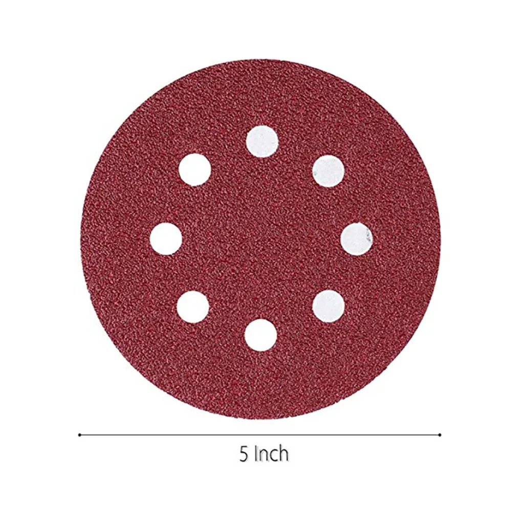 

80 PCS 8 Holes Sanding Discs Abrasive Discs 125 mm Assortment: 10 X 40/80/120/240/320/400/600/800 Grit Sandpaper for Ran Pads