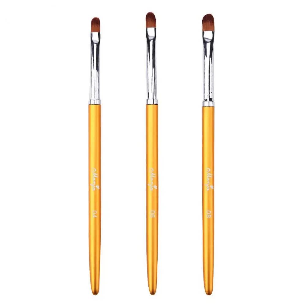 3 шт. кисточки для наращивания ногтей с металлической ручкой | Красота и здоровье