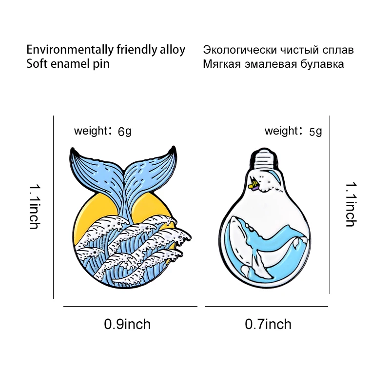Мужская/Женская Брошь значок в виде КИТ|Броши| |