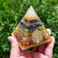 orgone energy 8cm natural chips gravel 7 chakras crystal orgonite pyramids balance energy generator meditation magnetic field