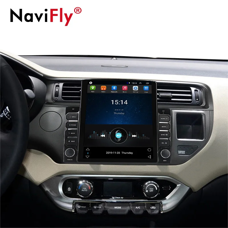 Вертикальный Tesla экран 4G LTE Автомобильный мультимедийный навигатор для Kia RIO K3 2011