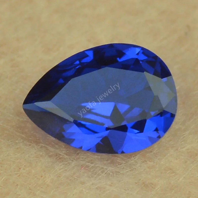 Wholesale Price 2x3~13x18mm Pear Shape Cut 112# Deep Blue Color Loose Lab Sapphir-e Synthesis Spinel Gems Stone For Jewelry DIY | Украшения