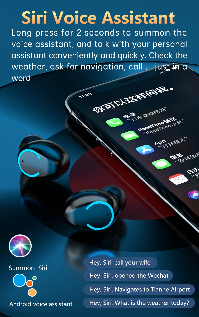 

Hot Slae New F9-47 Bluetooth 5.0 Earphones Wireless Headphone Stereo Sports Waterproof Earbuds Headsets With Microphone