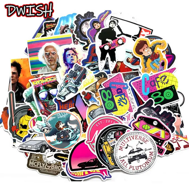 Водонепроницаемые наклейки с фильмом Назад в будущее 10/30/57 шт. скейтборд гитара