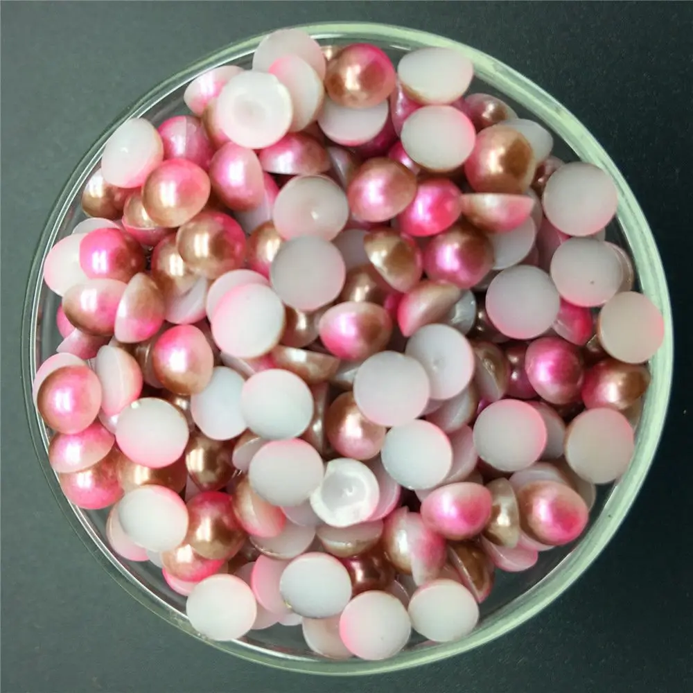 Новинка 200 шт. 5 мм разноцветные полужемчужные бусины плоские для альбома свадьбы