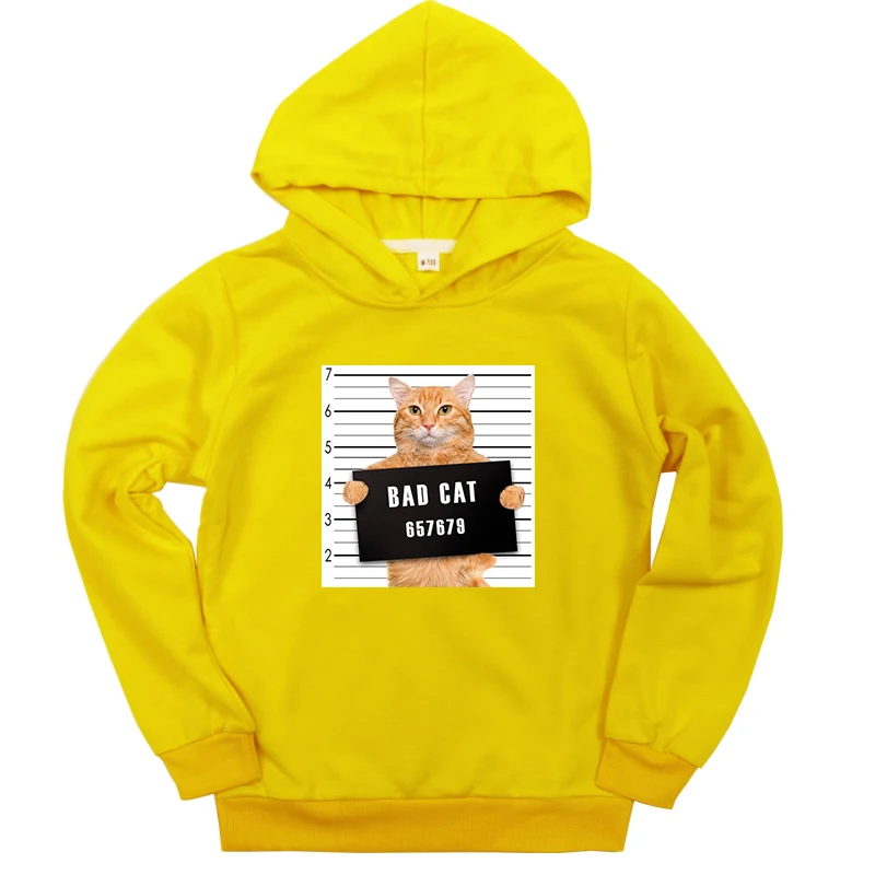 Детский осенний свитер с принтом «Bad Dog Bad Cat» Толстовки для маленьких детей милая повседневная детская одежда для мальчиков и девочек свитшоты для малышей - Цвет: Hoodies 5