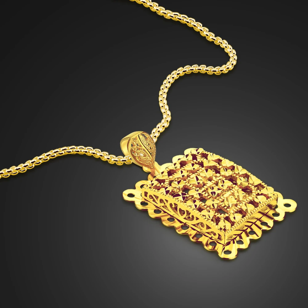 Тайский серебряный Стиль золотых ювелирных изделий женское ожерелье с подвеской