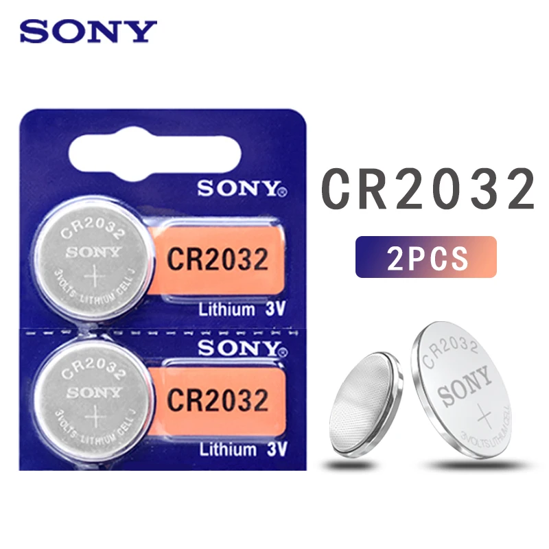 

2 шт., Литиевые Батарейки для SONY CR2032 3 в, BR2032 DL2032 ECR2032 CR 2032