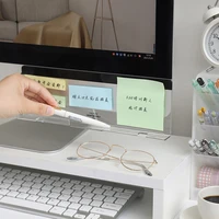 transparent acrylic monitor message memo board for sticky notes computer bottom id card phone holder desktop storage rack