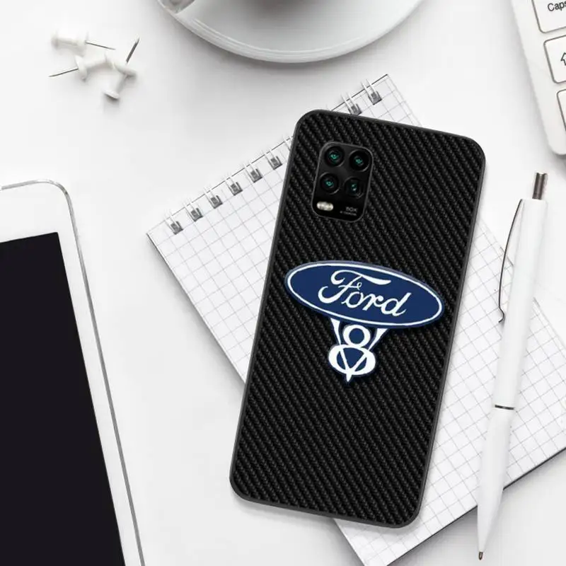 

Car Ford Black Soft Phone Case For Xiaomi 8 9 Se 10 10pro Note 2 3 10 MIX2 S MAX2 3 F1 5X