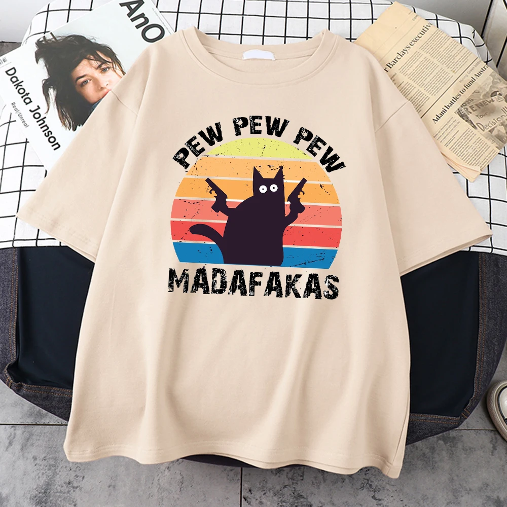 Мужская футболка пью Madafakas забавными кошками оверсайз S XXXL модная одежда в стиле