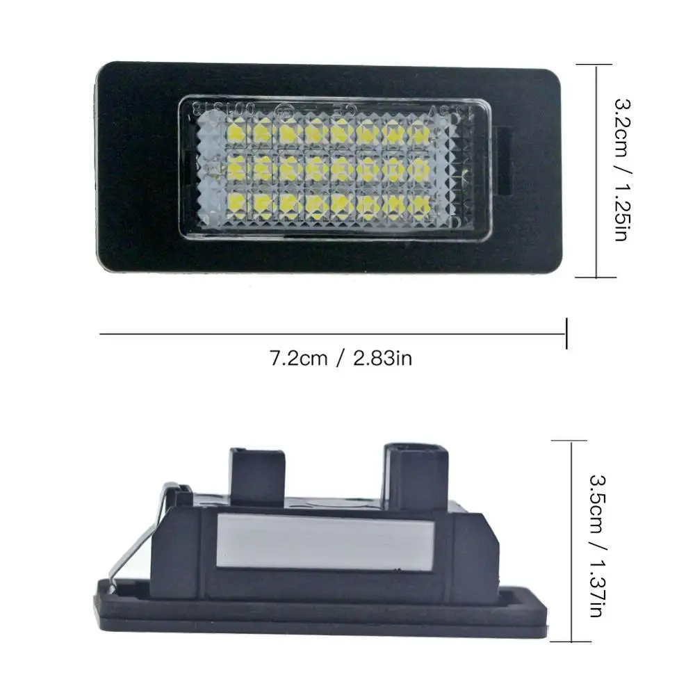 

2Pcs License plate light LED Bulbs Car Styling Light Source for BMW E39 E60 E70 E71 x5 X6 E60 M5 E90 E92 E93 M3