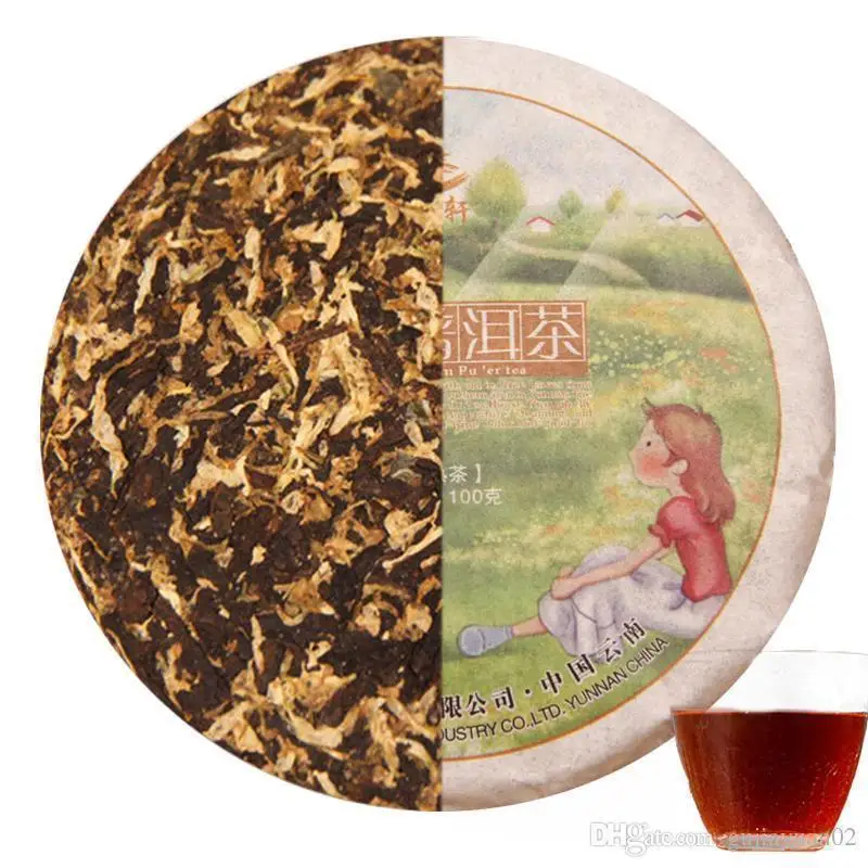 

China Yunnan Chrysanthemum Ripe Pu'er Tea Cooked Chrysanthemum Flavored Shu Pu erh for Lose Weight Health Care Loss Slimming Tea