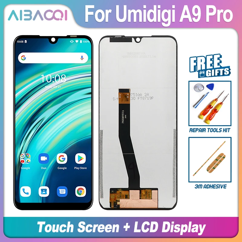 Сенсорный экран AiBaoQi + сменный компонент ЖК-дисплея для телефона Umidigi A9 Pro A7 A5 Z Super |