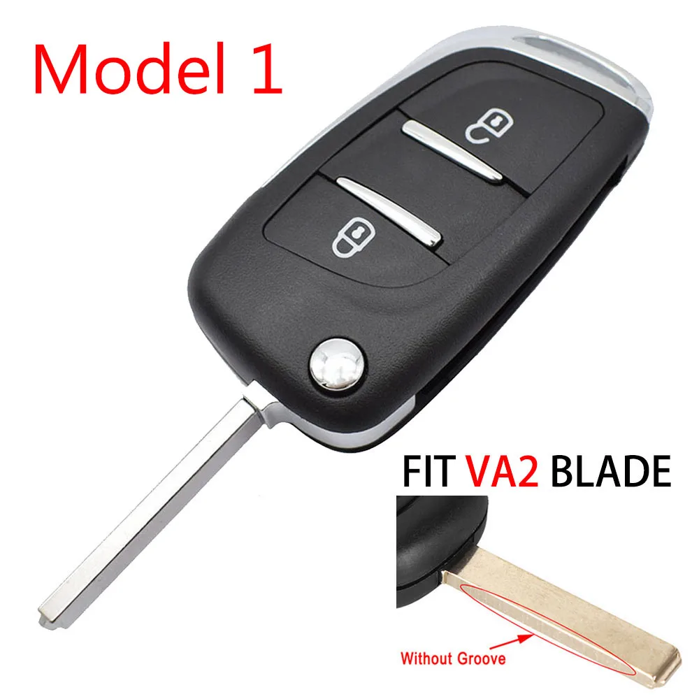 Model 1 CE0536 изменение Filp дистанционного брелок в виде ракушки чехол для peugeot 308 207 307 3008 807 Expert партнер для Citroen C2 C3 C4 Пикассо - Color: Model 1