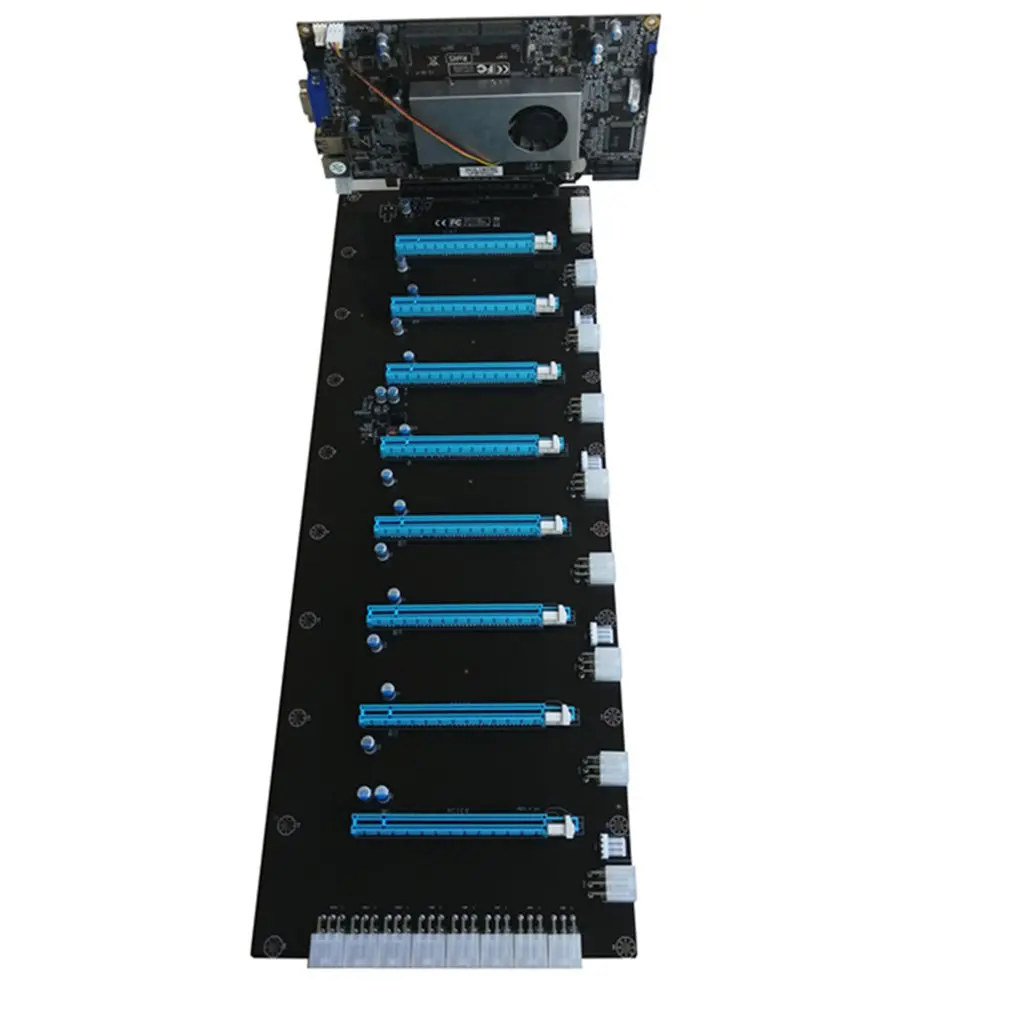

DDR3 Memory 8 Card In-Line PCIE Motherboard IC847. Suitable For Eth ZEC XMR Mining Stable GPU 8 Card Computer Motherboard