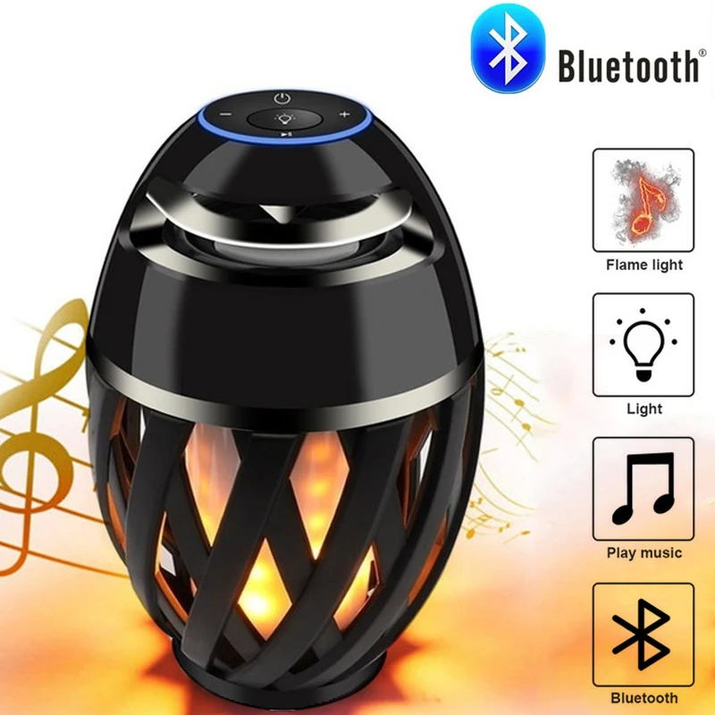 96 Светодиодный пламени беспроводной bluetooth динамик атмосфера лампа светодиодный Динамик Настольный светодиодный беспроводной Динамик