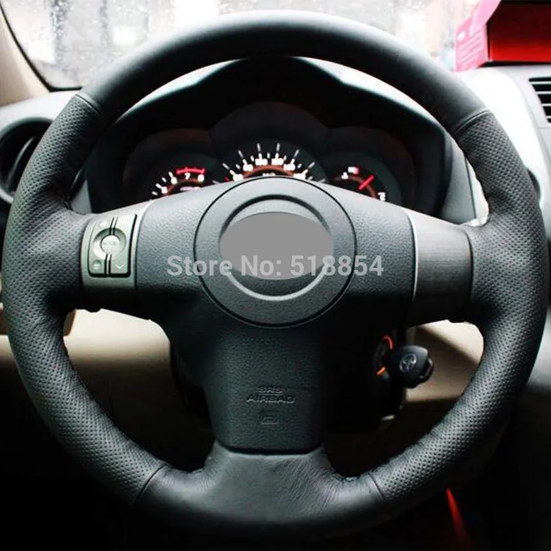 Для Toyota Yaris Vios RAV4 2006-2009 Scion XB 2008 черная искусственная кожа Чехол рулевого колеса