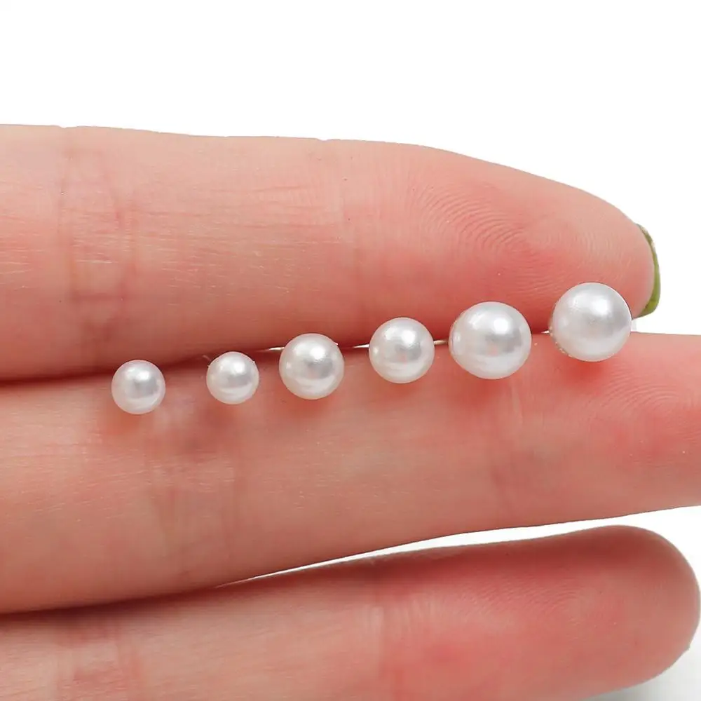 12pairs/set White Simulated Pearl Stud Earrings Set For Women Jewelry Piercing Ball Plastic kit Bijouteria brincos | Украшения и