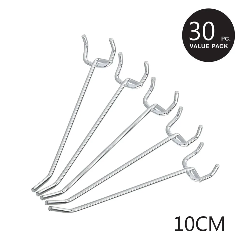 

30Pcs 4/6/8-Inch Pegboard Hooks and Organizer Assortment Tripod Hook Supermarket Shelf