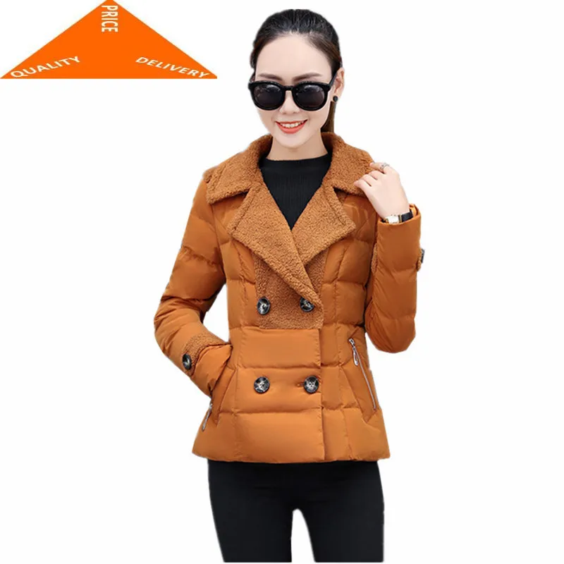 

2020 Parkas Woman Fashion Winter Jacket Korean Style Short Coats Female Casual Cotton Coat Lady Elegant Costumes LWL799