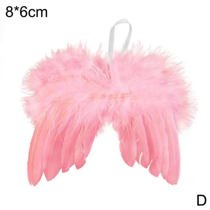 Крылья из перьев белый/черный красный милый ангел новогодняя елка подвесное