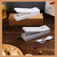 Портативный мини-пакет-герметик с USB-зарядкой, 2 в 1, термоизолятор и резак, быстросъемные пластиковые пакеты, пищевые снэки, кухонные аксессу...